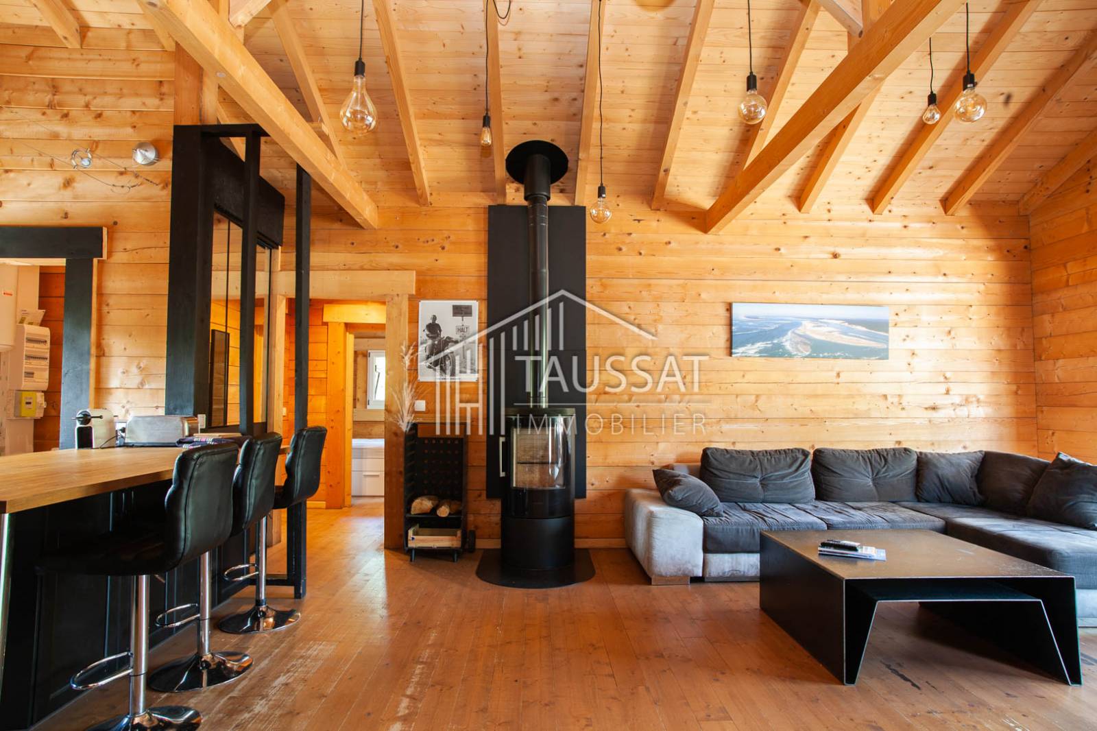 TAUSSAT LES BAINS - MAISON OSSATURE BOIS - VENDUE LANTON TAUSSAT 